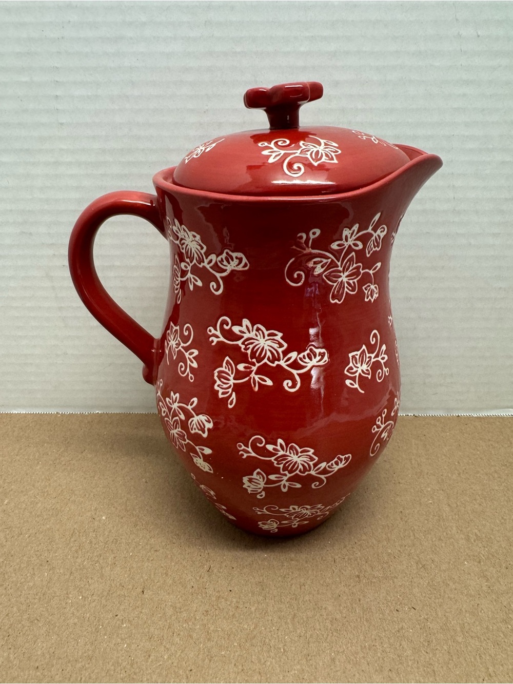 Temp-tations Floral Lace 2 Quart Lidded Pitcher